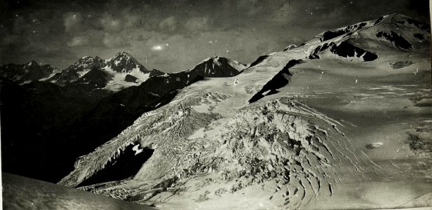 Standpunkt Fornogletscher, Blick gegen Palon della Mare und Monte Vioz, links Ortlergruppe (BildID 15426202)