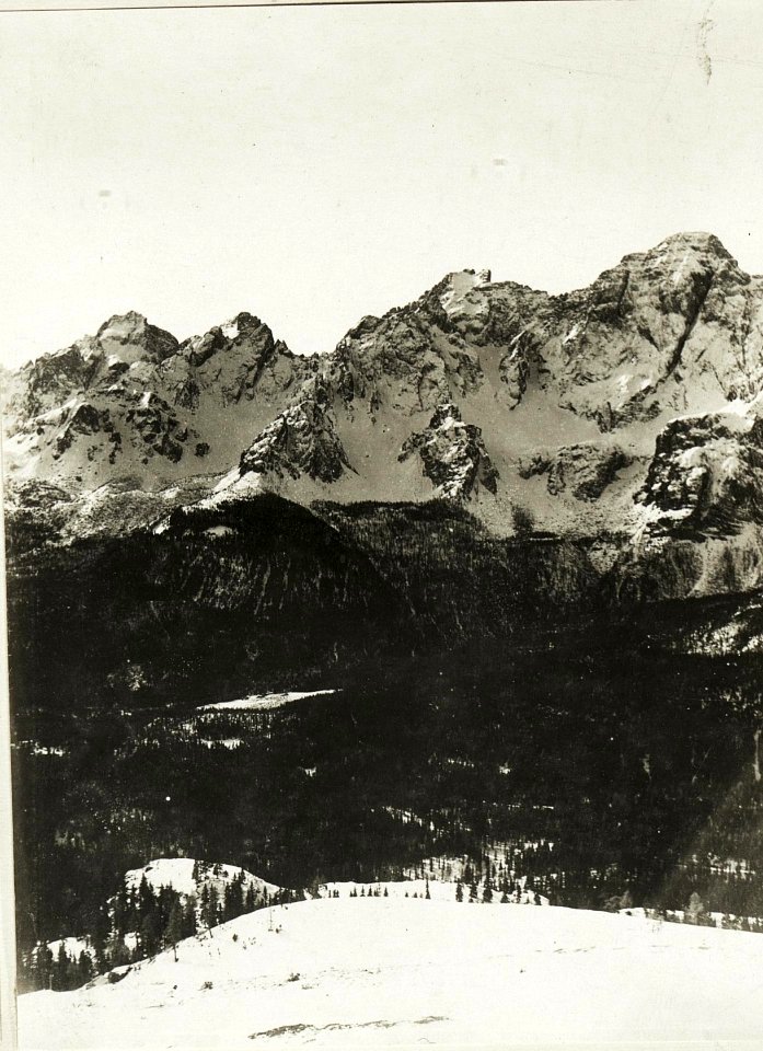 Standpunkt Kreuzberg, Panorama Croda di Campo bis Rotwand. (2.Teilbild zu WK ALB 03685a) (BildID 15416689)