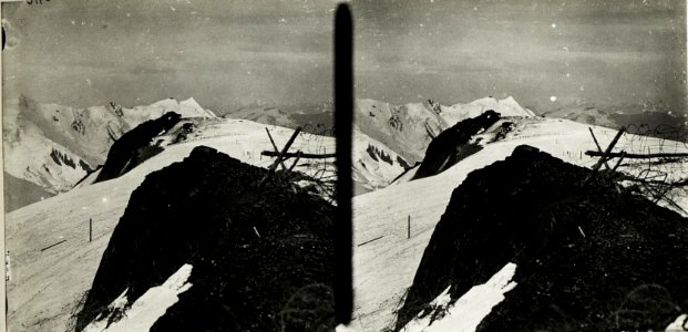 Standpunkt Monte Vioz, Monte Vioz-Vorgipfel, eigene Stellungen, im Hintergrund Pizzo Tresèro. (BildID 15426097)