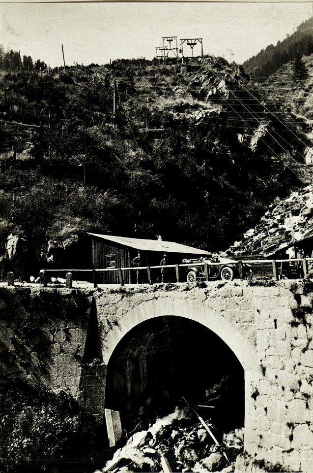 Standpunkt Tonalestraße, Drahtseilbahn nach Malga Strino. (BildID 15415106)