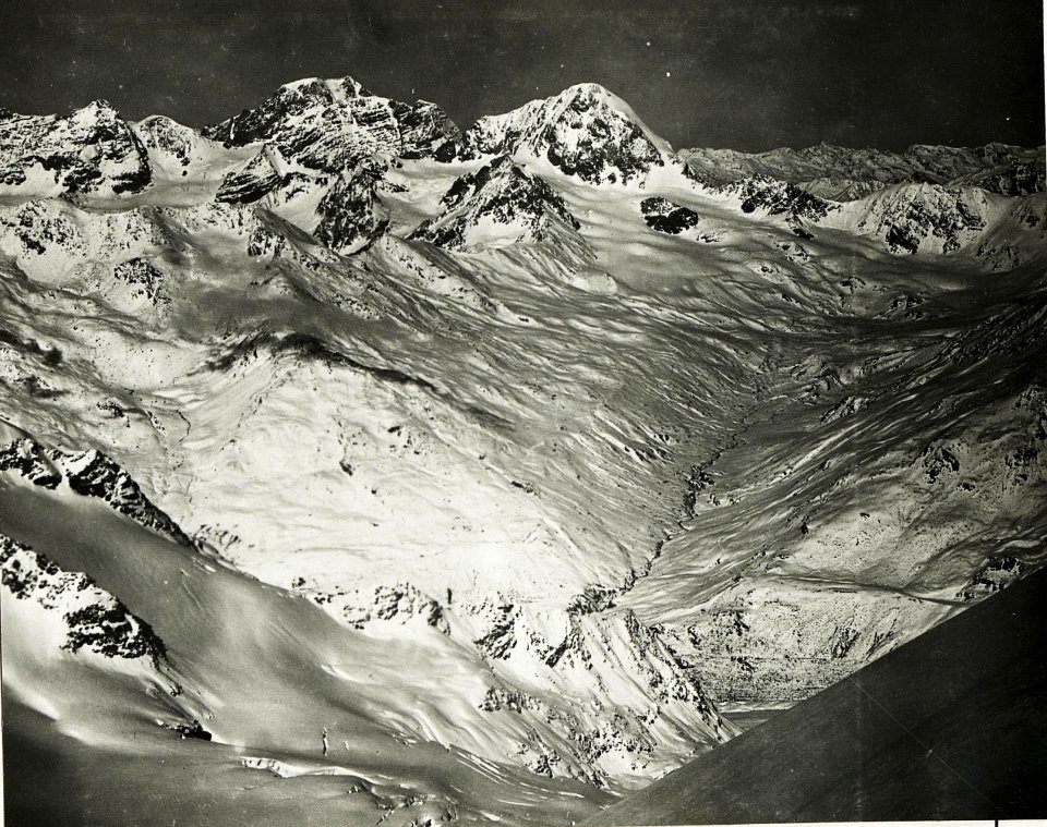 Standpunkt San .Mattéo, Panorama von Presanella bis Ortlergruppe. (7. Teilbild zu WK1 ALB017 04581a) (BildID 15426972)