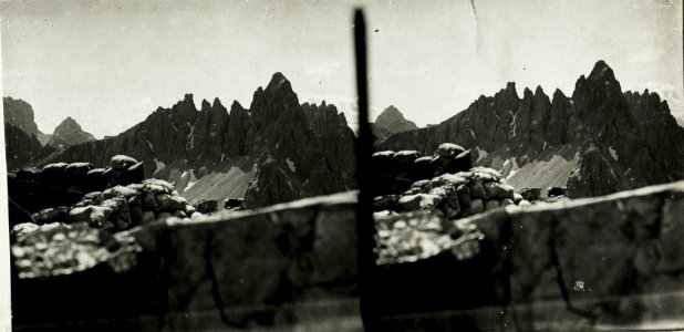 Standpunkt Toblingerknoten, Ausblick gegen Paternsattel und Zinnen. (= Fortsetzung nach links zu WK1 ALB017 04473) (BildID 15425866)