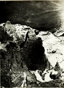 Standpunkt Rotwandspitze, Panorama von Kreuzbergsattel bis Demuet. Blick gegen Kreuzbergsattel (3.Teilbild zu WK1 ALB15 04036a).) (BildID 15420087)