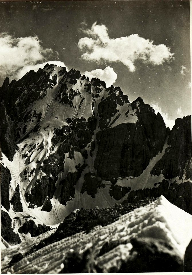 Standpunkt Wurzbachstellung, Panorama Rotwandspitzenstellung, Polartürmegrat. (3. Teilbild zu WK1 ALB015 04044a) (BildID 15420227)