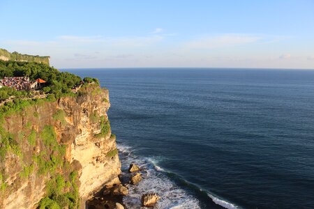 Horizon cliff ocean photo