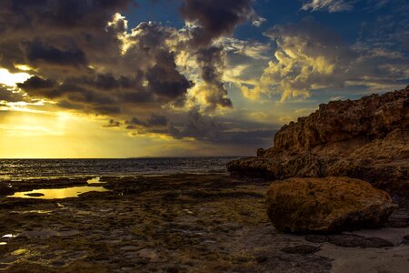 Dramatic sunset nature