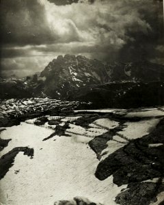 Standpunkt Toblingerknotenhang, Rundbild Zinnenplateau. (11. Teilbild zu WK1 ALB015 04061a.) (BildID 15420570)