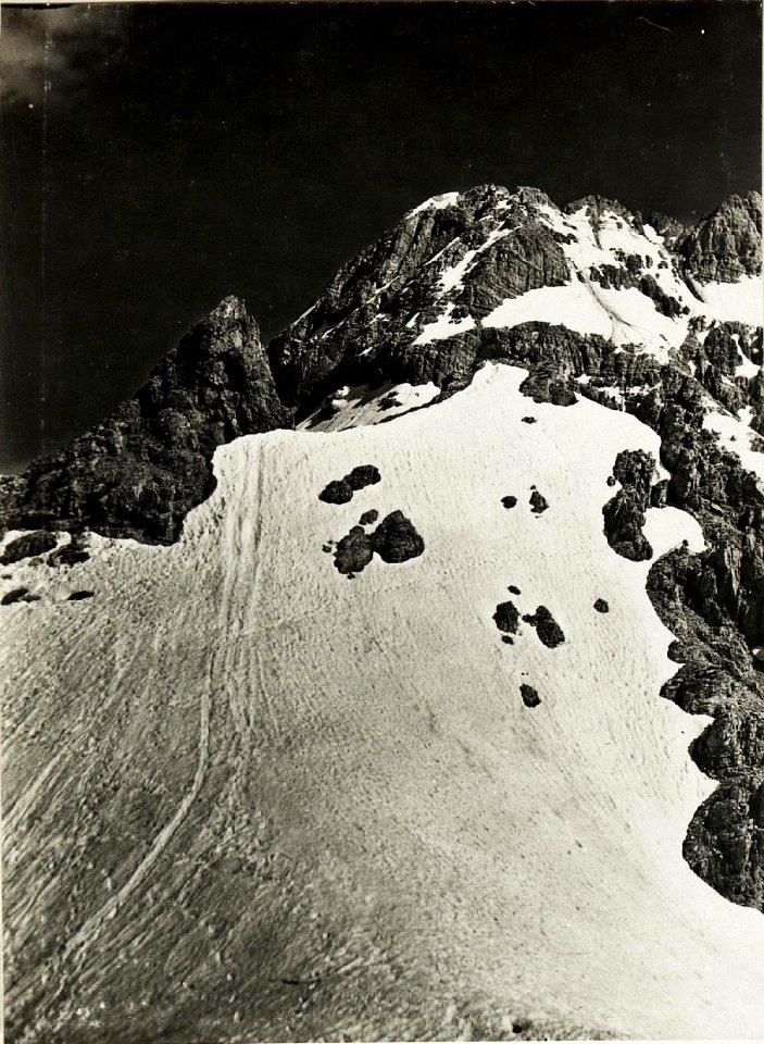 Standpunkt Wurzbachstellung, Panorama Rotwandspitzenstellung, Polartürmegrat. (1. Teilbild = WK1 ALB015 04044a) (BildID 15420213)