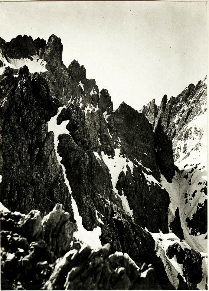 Standpunkt Wurzbachstellung, Panorama Rotwandspitzenstellung Plolar von Vinazerstellung, Fortsetzung Polarstellung (2. Teilbild zu WK1 ALB015 04038a) (BildID 15420122)