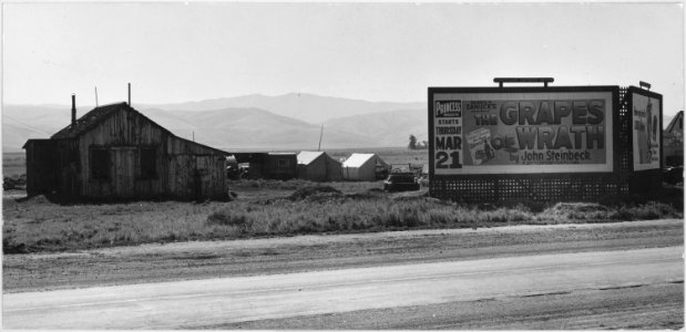 Stanislaus County, San Joaquin Valley, California. Roadside settlement in commercial pea district on . . . - NARA - 521807 photo