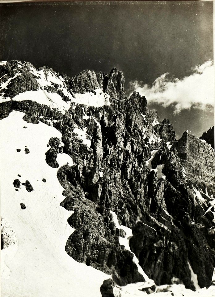 Standpunkt Wurzbachstellung, Panorama Rotwandspitzenstellung, Polartürmegrat. (2. Teilbild zu WK1 ALB015 04044a) (BildID 15420220)