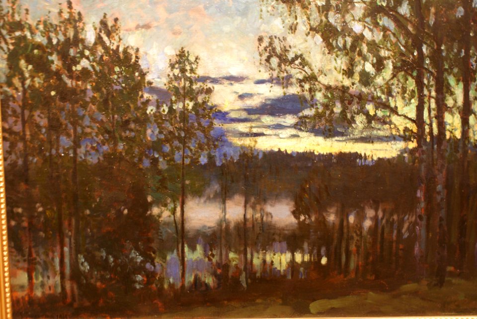 Stanislav Zhukovsky. Summer evening on lake