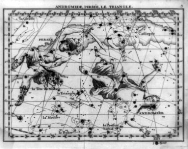 Star map with constellations of Andromeda, Perseus, and Triangulum LCCN92516558