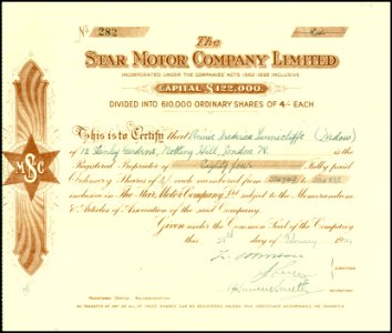 Star Motor Company 1929 photo