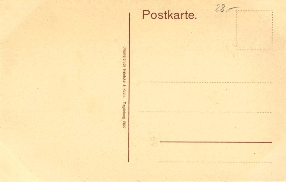 Stargard (Meckl.), Mecklenburg-Vorpommern - Marktplatz mit Post, Rathaus und Neubrandenburger Straße (back) (Zeno Ansichtskarten)