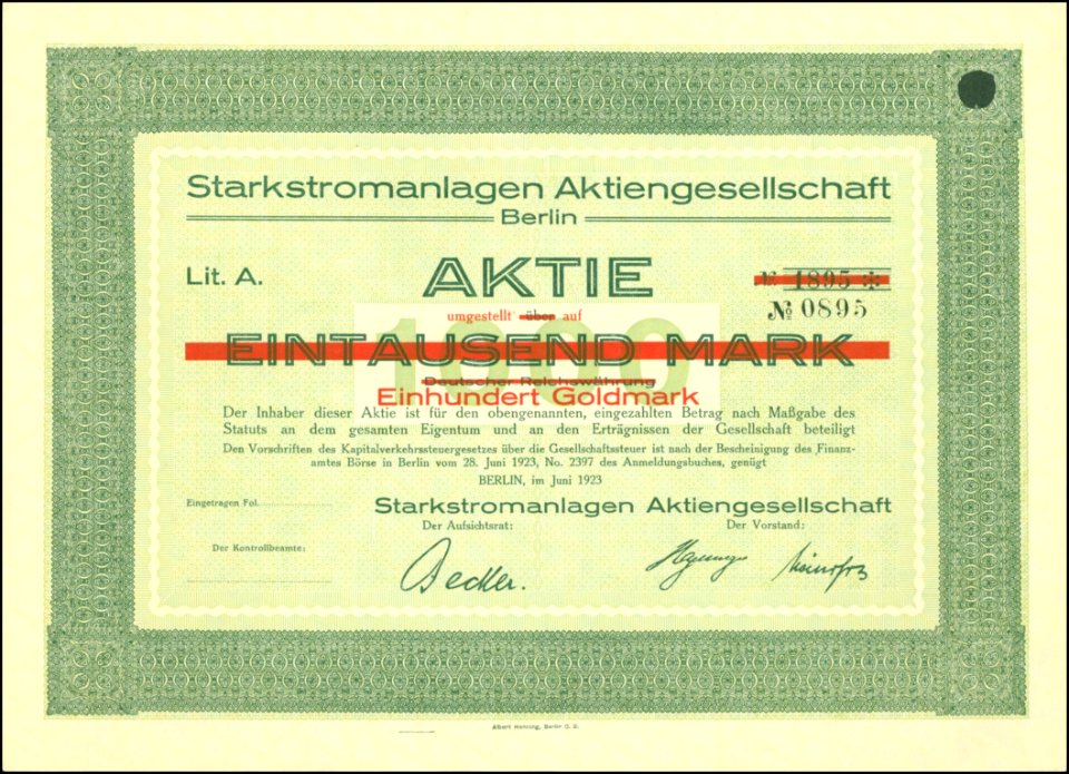 Starkstromanlagen AG 1923 photo