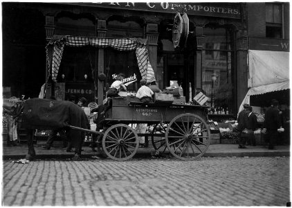 Starting in business early. Selling vegetables in the market. Boston, Mass. - NARA - 523224