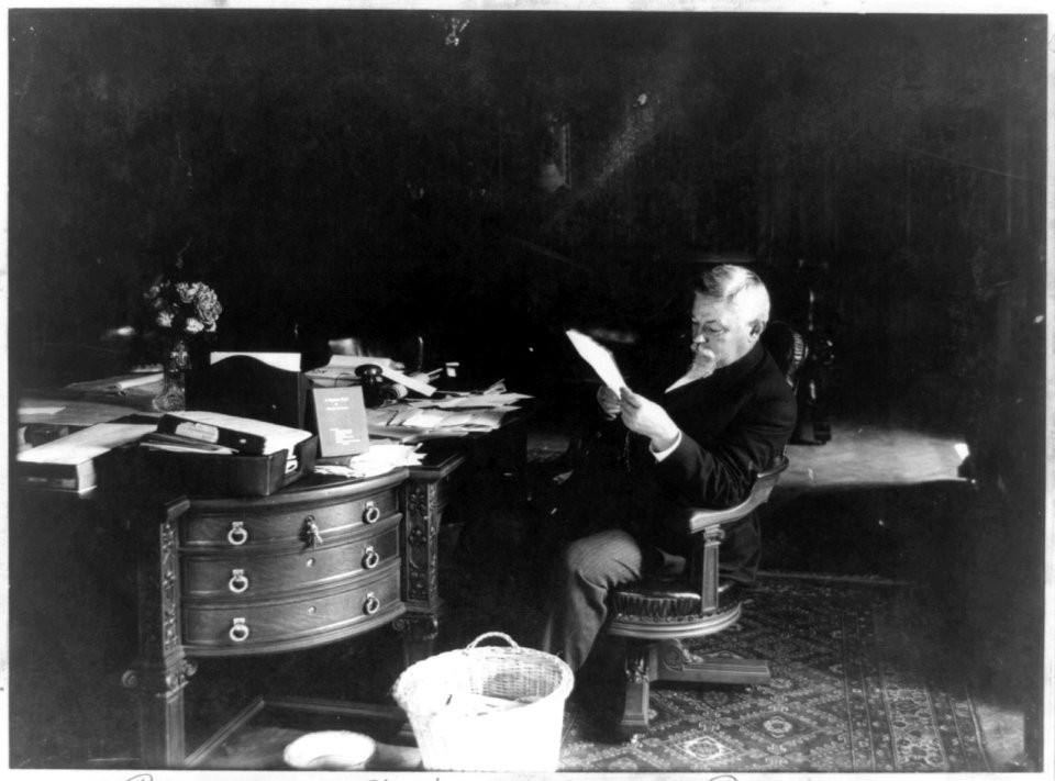 State Capitol, Harrisburg, Pennsylvania- Governor Pennypacker reading in his private office LCCN96511956