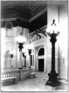 State Capitol, Harrisburg, Pennsylvania- Entrance to House of Representatives by electric light LCCN96511954