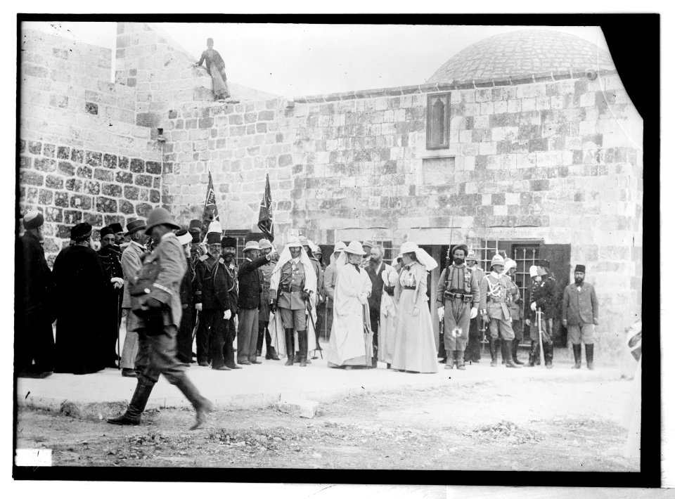State visit to Jerusalem of Wilhelm II of Germany in 1898. Emperor and Empress sightseeing. LOC matpc.04600