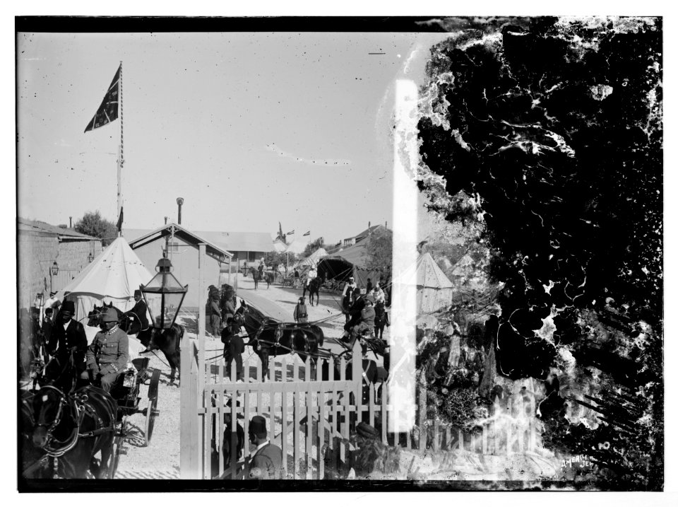 State visit to Jerusalem of Wilhelm II of Germany in 1898. Interior of camp. LOC matpc.04594