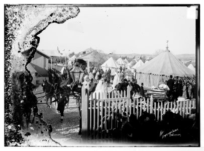 State visit to Jerusalem of Wilhelm II of Germany in 1898. Interior of camp. LOC matpc.04591