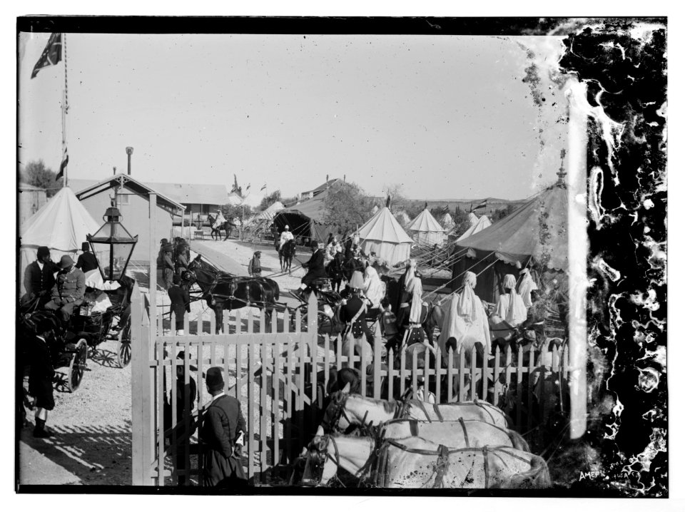 State visit to Jerusalem of Wilhelm II of Germany in 1898. Interior of camp. LOC matpc.04593