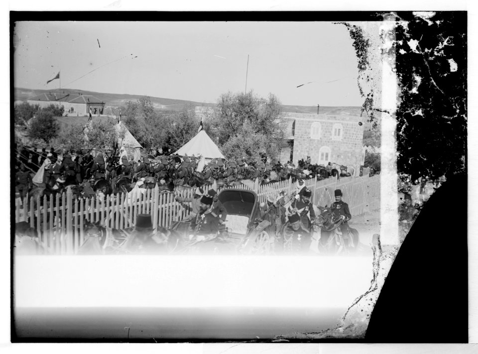 State visit to Jerusalem of Wilhelm II of Germany in 1898. View of camp. LOC matpc.04596