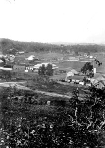 StateLibQld 1 137099 Gladstone as seen from a hill, ca. 1870