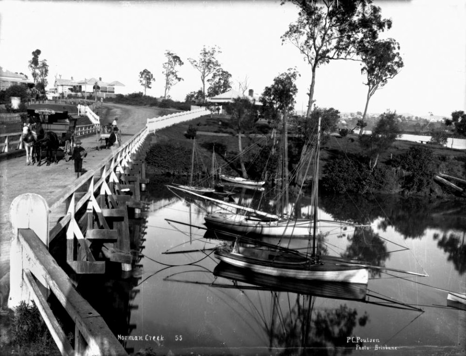 StateLibQld 1 137963 Reflections on Norman Creek ca. 1890s