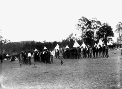 StateLibQld 1 137907 New volunteers on parade at Enoggera Army Camp, ca 1914 photo