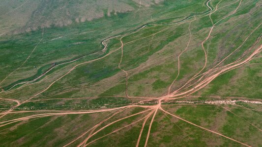 Fork in the road dirt roads landscape