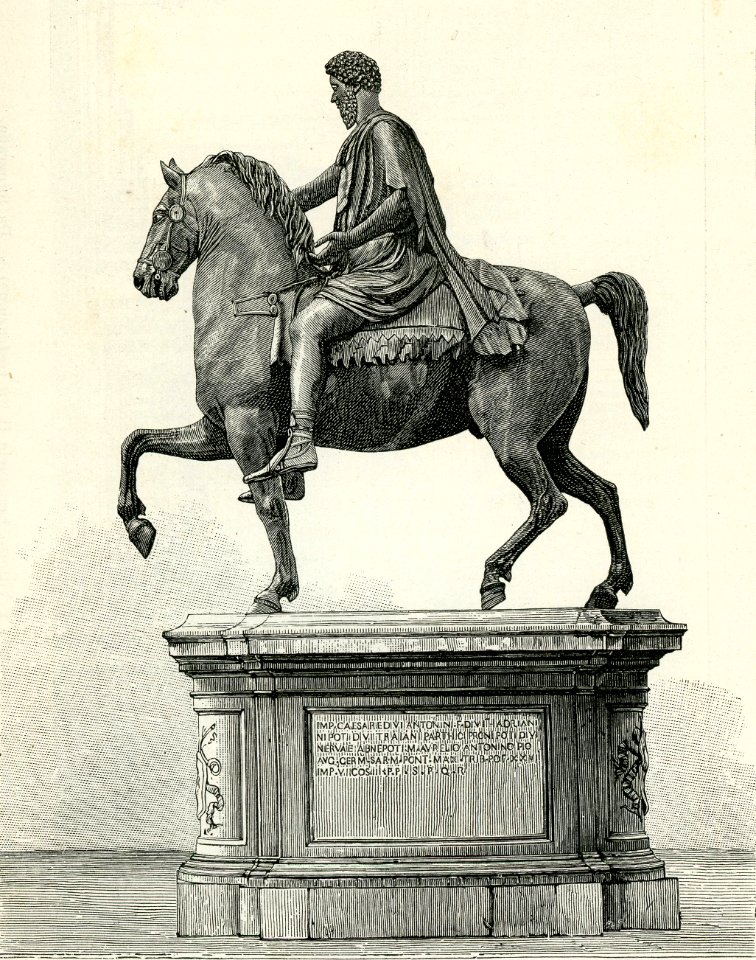 Statua dell’imperatore Marco Aurelio in piazza del Campidoglio