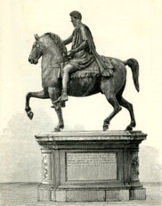 Statua dell’imperatore Marco Aurelio in piazza del Campidoglio