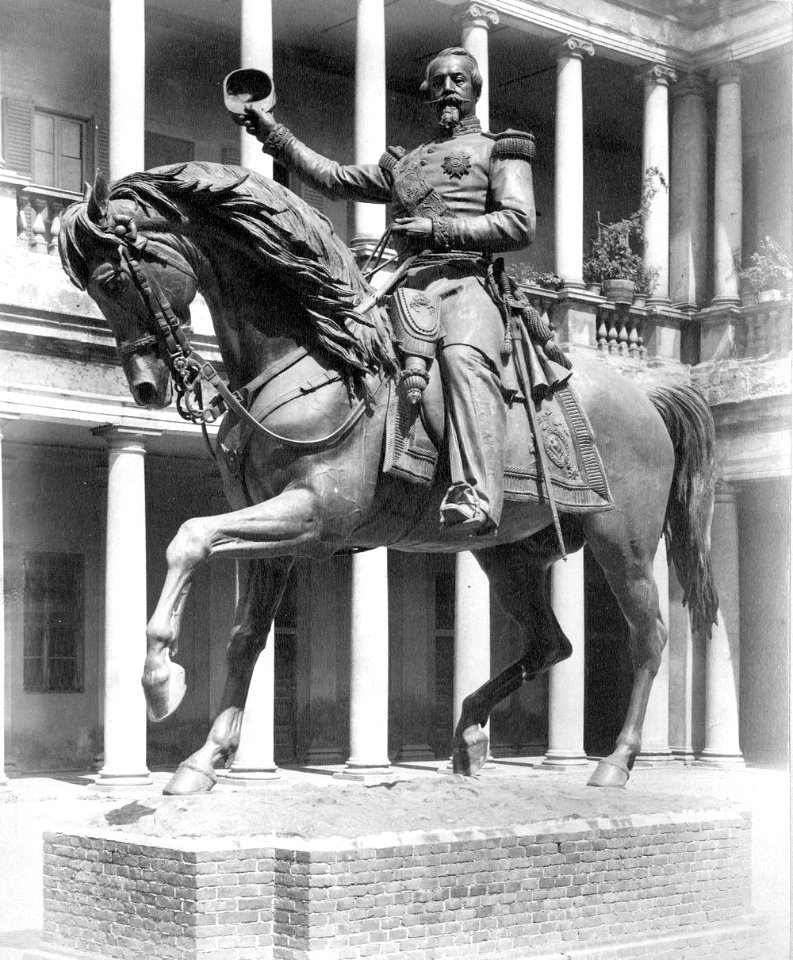 Statua di Napoleone III nel Palazzo del Senato - 1900 ca