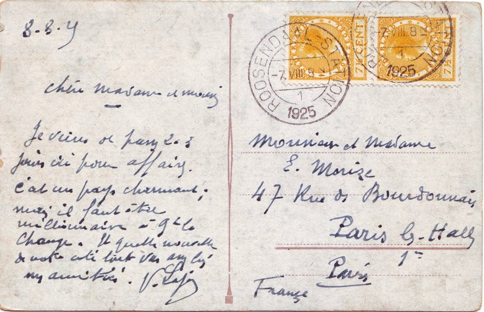 Stationsstempel Roosendaal 1925