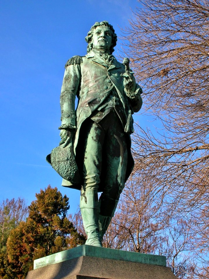 Statue of Israel Putnam by John Quincy Adams Ward in Bushnell Park, Hartford, CT - January 2016