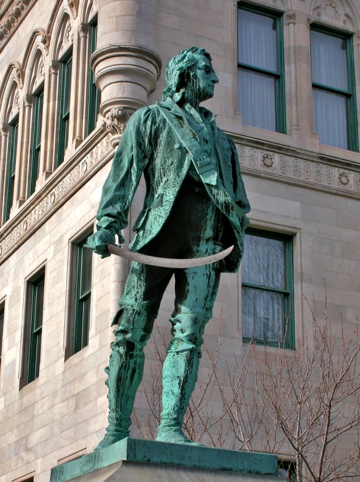 Statue of Thomas Knowlton by Enoch Smith Woods at Connecticut State Capitol - January 2016