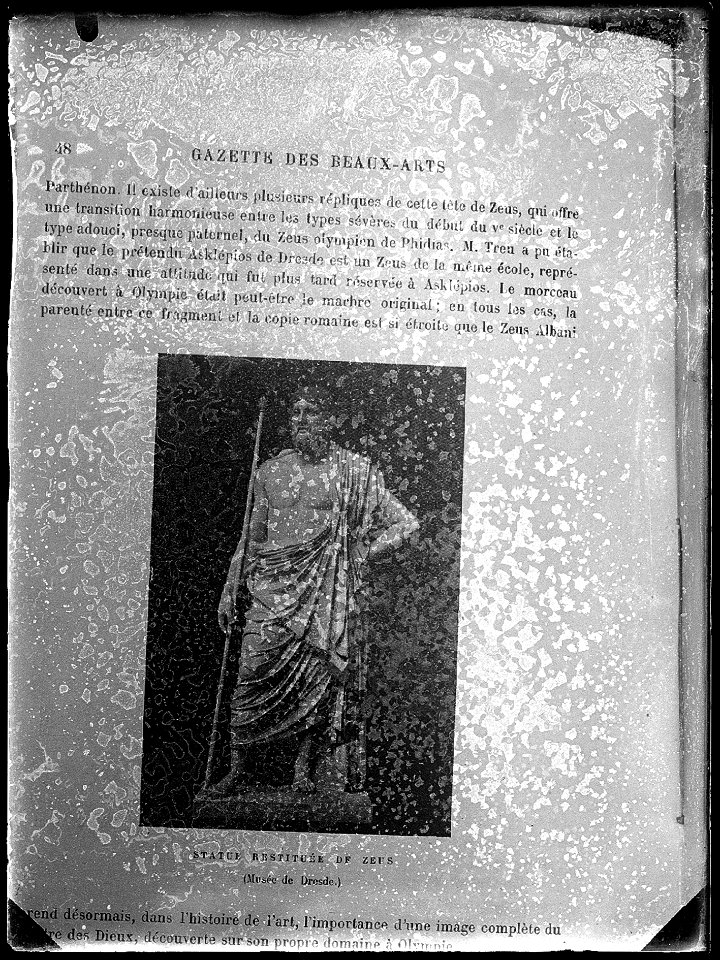 Statue restituée de Zeus. - Fonds Berthelé - 49Fi1570
