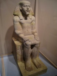 Statuette of Hapidefai, Egyptian, Middle Kingdom 2060-1780 BC, limestone - - Worcester Art Museum - IMG 7531 photo