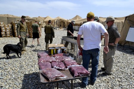 Steak Team Mission grills Afghanistan 120502-N-LS301-079