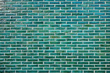 Glazed bricks masonry seam photo