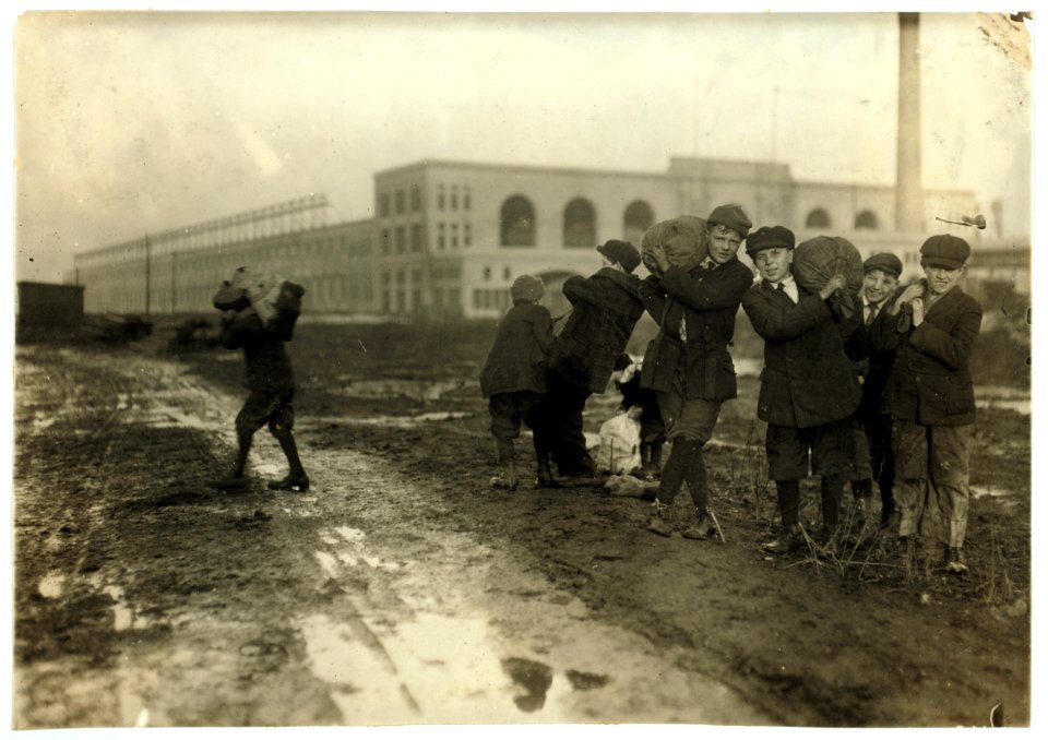 Stealing coal from railroad coal-yard. LOC nclc.05186