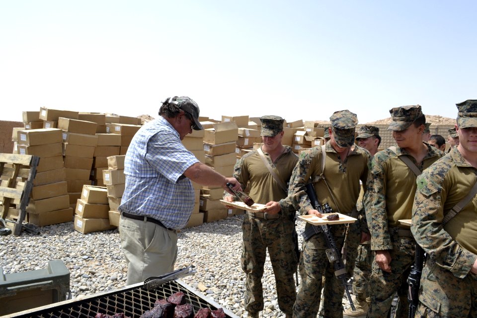 Steak Team Mission grills Afghanistan 120502-N-LS301-308
