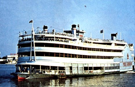 Steamboat President at New Orleans, Louisiana (USA), circa in November 1966