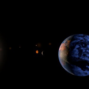 Blue planet solar system astronomy photo