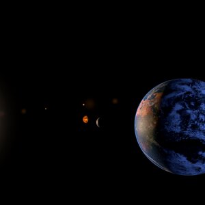 Blue planet solar system astronomy