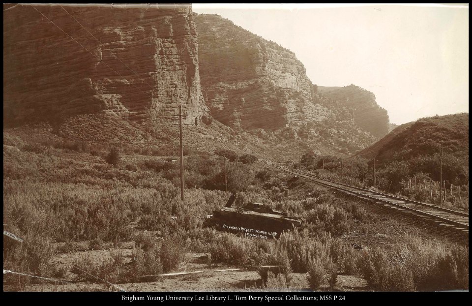 Steamboat Rocks, Echo Canon U.P.Ry. C.R. Savage, Photo.