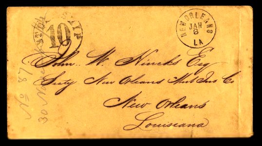 Steamship blockade cover 1865