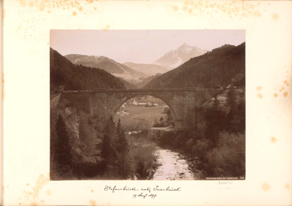 Stefansbrug bij Innsbruck Stefansbrücke bei Innsbruck (titel op object), RP-F-F01131-W